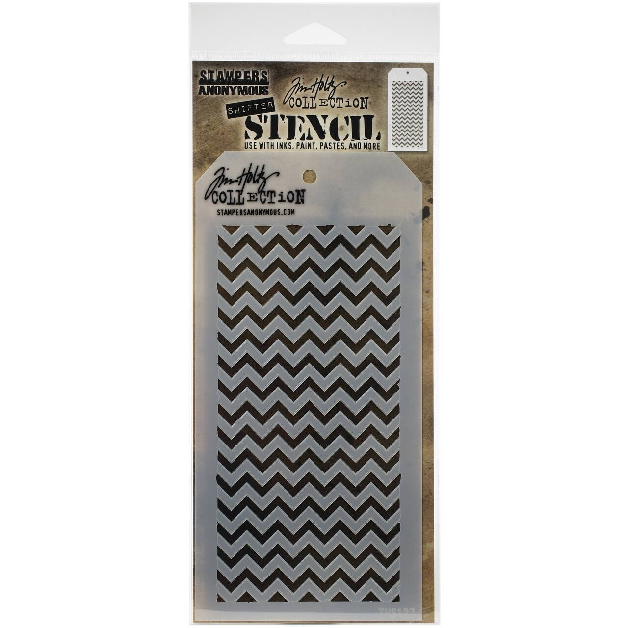 Stampers Anonymous Tim Holtz&#xAE; Shifter Chevron Layered Stencil